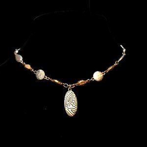 Chico's Gold & Silver Tone Choker Necklace